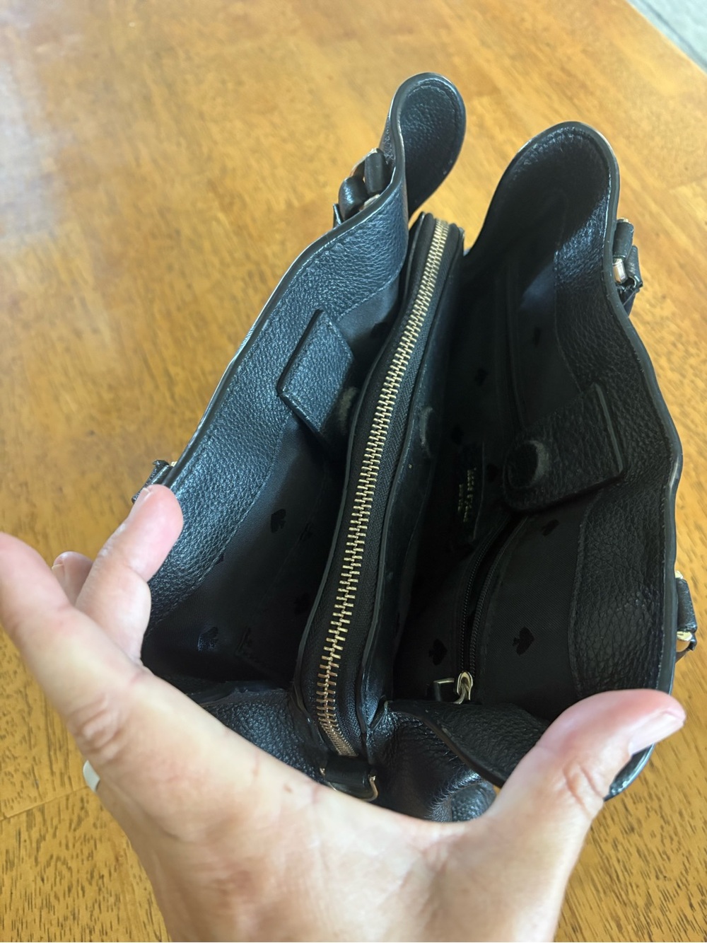 Kate Spade Black Pebbled Leather Tote Bag - Picture 6 of 11